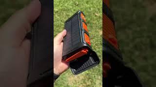 The most convenient feature packed solar charging power bank with a hand crank and built on charging