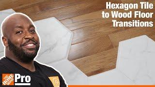 Hexagon Tile to Wood Floor Transition | Test Lab with @reclaimedkarma