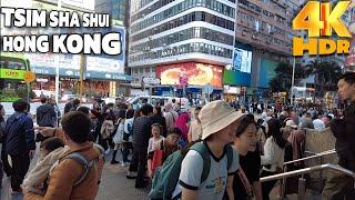 Hong Kong Tsim Sha Tsui Walking tour Update | Hongkong's Most Crowded District | Kowloon #4k HDR