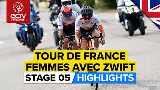 Can The Sprinters Catch The Breakaway?  | Tour De France Femmes Avec Zwift 2022 Stage 5 Highlights