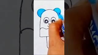 Cute ice cream drawing, easy and simple drawing for kids and toddlers #shorts #yt_shorts #satisfying