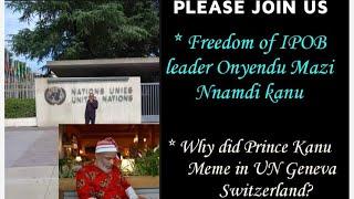 WHY DID PRINCE KANU MEME IN UN GENEVA SWITZERLAND ?