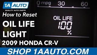 How to Reset Oil Light 07-11 Honda CR-V