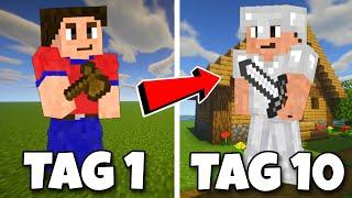 Ich überlebe 10 Tage in Minecraft Flachland!