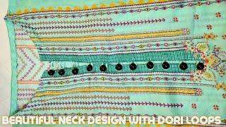 Latest Neck Design With Dori Loops Cutting And Stitching: A Step-By-Step Guide |I Sew a Perfect Neck