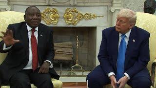 Trump confronts South Africa's president with video claims of 'white genocide' in his country