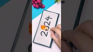 Happy New year card 2025 / New year greeting card handmade #newyearcard2025 #shorts #youtubeshorts