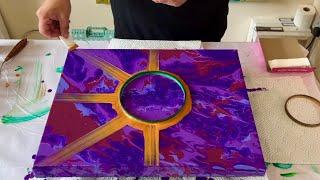 AMAZING Result! DIFFERENT Base for STARBURST - Abstract Acrylic Painting Fluid Art Tutorial