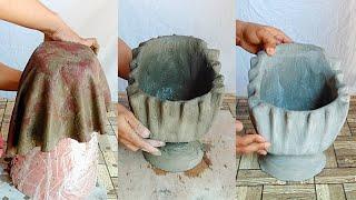 DIY- Creative Cement Pot Ideas Making beautiful at Home / Very easy Pots