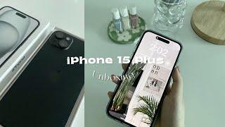 unboxing iPhone 15 plus (black) + accessories ft. Moft ️