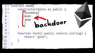 Ethereum Smart Contract Backdoored Using Malicious Constructor