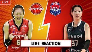 AI PEPPERS VS KOREA EXPRESSWAY HI-PASS, KOREA V-LEAGUE LIVE REACTION