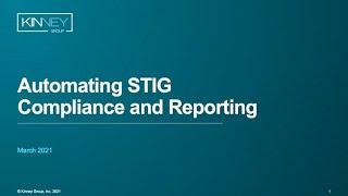 Automating STIG compliance and reporting