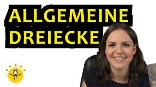 Allgemeines DREIECK berechnen – TRIGONOMETRIE, Sinussatz, Kosinussatz