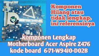 Komponen Motherboard Acer Aspire Z476 kode board 6-71-W94J0-D02B