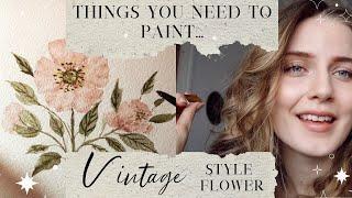 Love Vintage-Style? Start With This Watercolor Flower! | Chill & Calm Tutorial