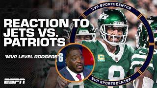 MVP LEVEL AARON RODGERS ️ Damien Woody reacts to Jets' win over Patriots on TNF | SC with SVP