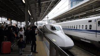 Tokaido Shinkansen N700A arriving at Shin-Osaka station