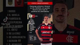 Flamengo enfrenta o Penarol, às 19h, 26/09/24, em partida decisiva para vaga da semi da Libertadores