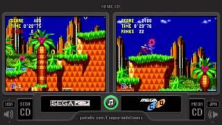 Regional Differences [13] Sonic Cd (Sega Cd vs Mega Cd) Side by Side Comparison