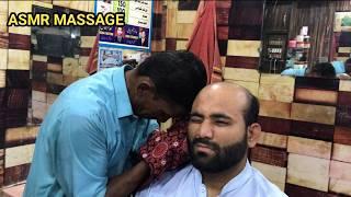 ASMR HEAD & BACK MASSAGE FOR RELAXATION | ASMR MASSAGE IN BARBER SHOP | PAKISTANI BARBER CH MULTANI