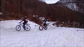 Piani di Artavaggio - Rifugio Nicola  in notturna su neve con la fatbike