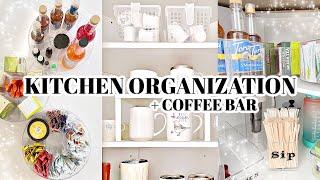 EXTREME KITCHEN ORGANIZATION | CLEAN AND ORGANIZE WITH ME | COFFEE BAR IDEAS | HOMEMAKING