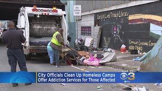 City Officials Clean Up Homeless Camps; Offer Addiction Services For Those Affected