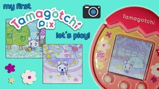 My first run of the Tamagotchi Pix, child through teen stages! | Virtual Pet Vlog | PandaBunny