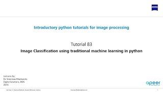 Tutorial 83 - Image classification using traditional machine learning