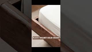 Transform Your Bedroom! Discover Stunning Black Walnut Scandinavian Beds!