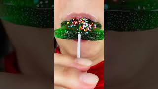 asmr LOLLIPOP CHRISTMAS TREE eating sounds satisfying mukbang food #shorts #youtubeshorts