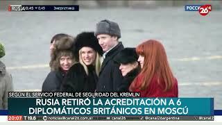 Rusia revocó la acreditación de seis diplomáticos británicos en Moscú