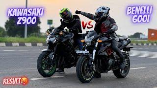 Kawasaki Z900 vs Benelli 600i Drag Race  | 1st Gear Challenge |