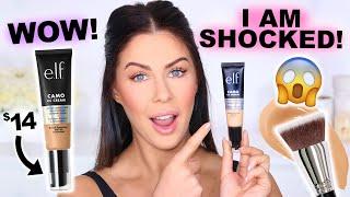 NEW HOLY GRAIL FOUNDATION!? ELF CAMO CC CREAM REVIEW & WEAR TEST!! I AM SHOCKED!