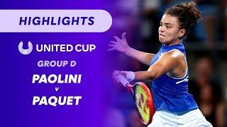 Chloe Paquet (FRA) v Jasmine Paolini (ITA) - United Cup Highlights | Wide World of Sports