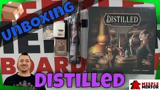 Meeple Mentor Unboxes Distilled Kickstarter board game