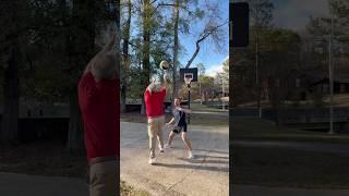 Old school dad has unstoppable moves #basketball #dad #og #reaction