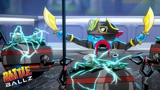 THE WARRIOR POWERSTRIKE!  Bad Robots | BATTLE BALLZ - Cartoons for Kids