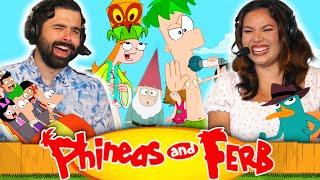 We Watched PHINEAS AND FERB EPISODE 1 AND 2 For the FIRST TIME!! BACKYARD BEACH & ROLLERCOASTER