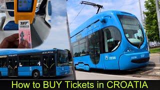 How to buy BUS & TRAM  Ticket in ￼CROATIA