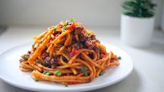 DELICIOUS JOLLOF SPAGHETTI RECIPE  : A   Fusion of African and Italian Flavors  @SisiYemmieTV