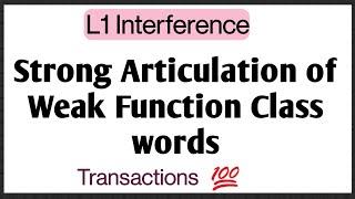 Stong articulation of weak function class words#pronunciation mistakes by Malayalees #weak forms