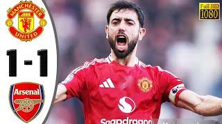 Manchester United vs Arsenal 1-1 Highlights & All Goals 2025  Bruno Fernandes Goal