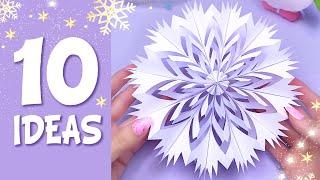 10 Ideas de decoración navideña 2024 / Manualidades navideñas con papel / Adornos navideños Navidad