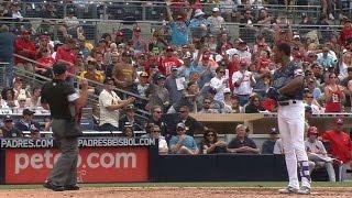 STL@SD: Upton Jr. ejected by home plate umpire