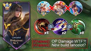 GOODBYE TANKY META HEROES!  THIS NEW LANCELOT  DAMAGE BUILD CAN EZ MELT TANK HEROES! (Try This!)