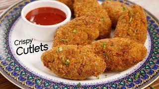 Vegetable Cutlet - Crispy Street Style Evening Snack Recipe - CookingShooking