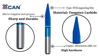 PCB 3D Engraving Bits Blue Coating Carbide V Shape CNC Router Bit Degrees Milling Cutter