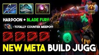 NEW META BUILD HARD CARRY Juggernaut Harpoon + Blade Fury 100% Hard Counter Meepo 7.35 DotA 2